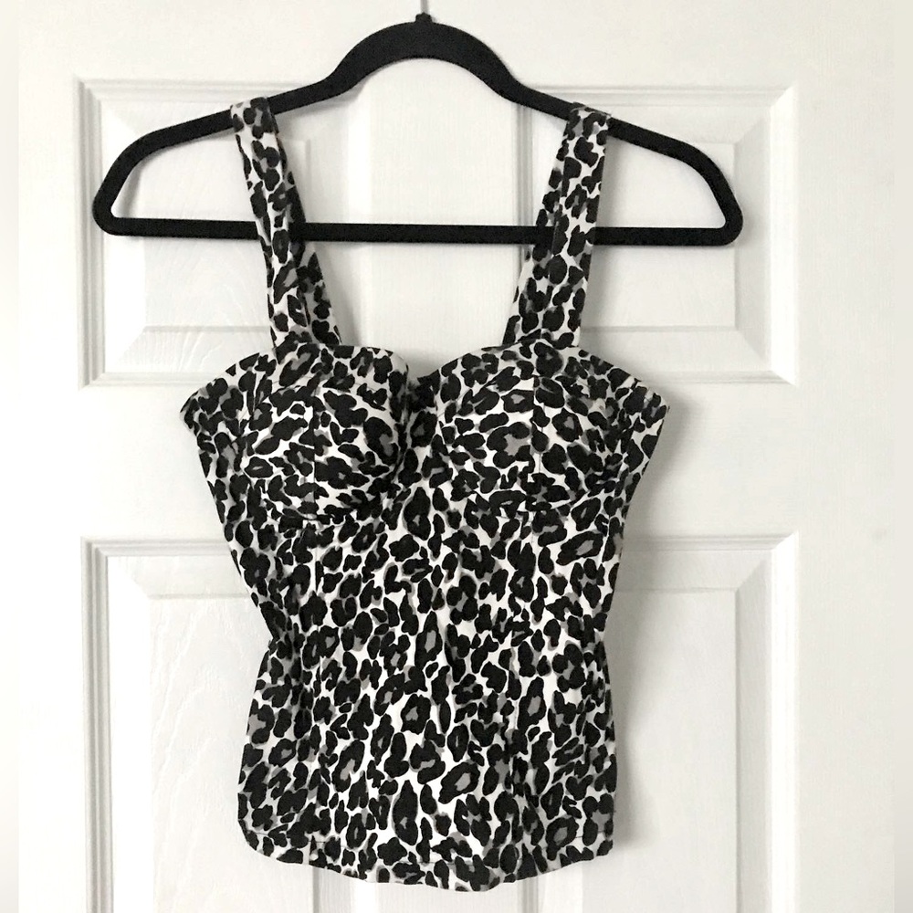 Cheetah Print Bustier Top